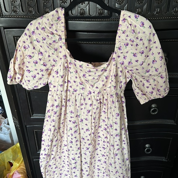 NEW FOURTEENTH PLACE Floral Puff Sleeve Maxi Dress Size M - Picture 7 of 11